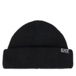 Czapka EA7 Emporio Armani. Czarne czapki męskie EA7 Emporio Armani, na zimę, bez wzorów. Za 199.99 zł.