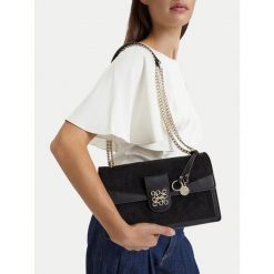 Torebka Nine West. Czarne listonoszki damskie Nine West, bez wzorów, bez dodatków. Za 329.99 zł.