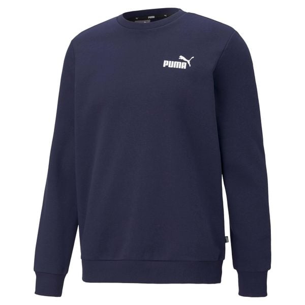 Bluza Puma ESS Small Logo Crew. Niebieskie bluzy męskie Puma, s, bez wzorów, z bawełny, sportowe, bez ramiączek, bez kaptura. W wyprzedaży za 172.25 zł.