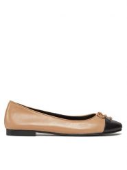 Tory Burch Baleriny Cap-Toe Ballet 154513 Beżowy. Brązowe balerinki damskie Tory Burch, bez wzorów, ze skóry, bez obcasa, bez zapięcia. Za 949.99 zł.