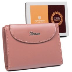 Portfel skórzany Peterson PTN RD-357-GCL-M różowy. Czerwone portfele damskie Peterson, ze skóry. Za 74.99 zł.