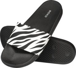 Soxo Klapki Plażowe Premium Unisex SOXO Zebra | Idealne na Lato Wakacje i na Basen | Gumowe 3637. Klapki damskie Soxo, na lato, bez wzorów, z gumy, wakacyjne, bez obcasa, bez zapięcia. Za 79.99 zł.