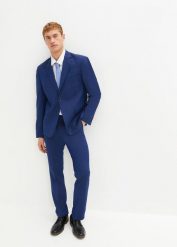 Garnitur z krawatem (3 części), Regular Fit. Niebieskie garnitury męskie bonprix, m, bez wzorów. Za 479.99 zł.