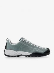 Buty outdoor damskie Scarpa Mojito. Niebieskie obuwie trekkingowe damskie Scarpa, ze skóry, bez zapięcia. Za 636.79 zł.