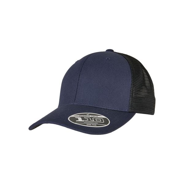 Czapka z płótna Flexfit 110 Structured Trucker. Czarne czapki damskie FLEXFIT, bez wzorów, z materiału. Za 105.90 zł.