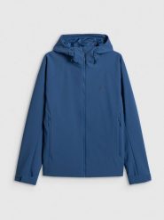 4F Kurtka przejściowa membrana 5000 męska - granatowa M. Niebieskie kurtki męskie 4F, m, bez wzorów, ze skóry, bez kaptura. Za 299.99 zł.