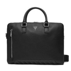 Torba na laptopa Guess. Czarne torby na laptopa damskie Guess, z aplikacjami. Za 449.99 zł.