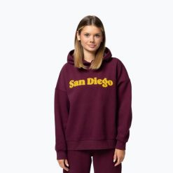 Bluza damska Pitbull San Diego Hooded. Fioletowe bluzy damskie PITBULL, l, bez wzorów, z bawełny, sportowe, bez ramiączek, bez kaptura. Za 209.99 zł.