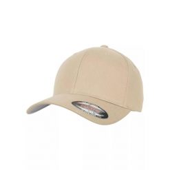 Czapka Z Daszkiem Brushed Twill. Zielone czapki damskie FLEXFIT, bez wzorów, z bawełny, sportowe. Za 81.99 zł.
