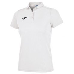 Koszulka polo do tenisa damska Joma Hobby. Białe bluzki damskie Joma, s, bez wzorów, sportowe, bez kołnierzyka, bez ramiączek. Za 101.99 zł.