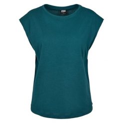 Damski T-shirt w dużych rozmiarach Urban Classic basic shaped. Czerwone t-shirty damskie Urban Classics, bez wzorów, bez kołnierzyka, bez ramiączek. Za 90.00 zł.