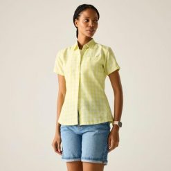 Koszula damska Regatta Mindano VIII. Żółte koszule damskie Regatta, bez wzorów, sportowe, bez kołnierzyka, bez ramiączek. Za 189.99 zł.