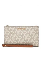 MICHAEL Michael Kors Portfel Jet Set 32F1GJ6W4B Beżowy. Brązowe portfele damskie MICHAEL Michael Kors, ze skóry. Za 669.99 zł.