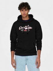 Only & Sons Bluza Lenny 22028594 Czarny Regular Fit. Czarne bluzy męskie Only & Sons, l, bez wzorów, z syntetyku, bez ramiączek, bez kaptura. Za 79.99 zł.