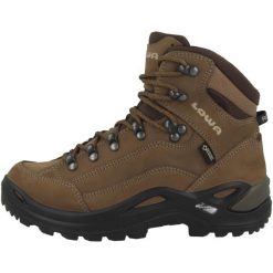 Buty trekkingowe damskie Lowa Renegade Gtx Mid S. Brązowe obuwie trekkingowe damskie Lowa, z gumy, za kostkę, bez zapięcia. Za 1,066.00 zł.