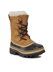 Sorel Śniegowce Caribou NL1005 Brązowy. Brązowe śniegowce damskie Sorel, z nubiku, bez zapięcia. Za 449.99 zł.