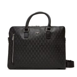 Torba na laptopa Guess. Czarne torby na laptopa damskie Guess, z aplikacjami. Za 449.99 zł.