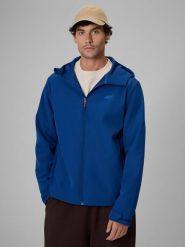 4F Kurtka softshell wiatroodporna membrana 5000 męska - granatowa XL. Niebieskie kurtki męskie 4F, m, bez wzorów, z materiału, bez kaptura, trekkingowe. Za 299.99 zł.
