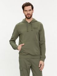 EA7 Emporio Armani Bluza 8NPM18 PJ05Z 1846 Zielony Regular Fit. Zielone bluzy męskie EA7 Emporio Armani, m, bez wzorów, z bawełny, bez ramiączek, bez kaptura. Za 259.99 zł.
