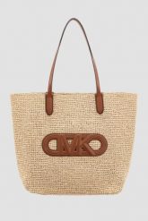 MICHAEL KORS Beżowa shopperka XL. Brązowe shopperki damskie Michael Kors, bez wzorów, duże, bez dodatków. W wyprzedaży za 1,089.99 zł.