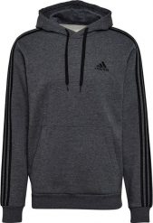 Adidas Bluza męska adidas Essentials Fleece 3-Stripes Hoodie ciemnoszara GK9082. Szare bluzy męskie Adidas, m, bez wzorów, bez kaptura. Za 222.25 zł.