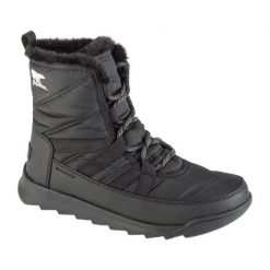 Buty Sorel Whitney Ii Plus Lace Wp 2088241010 czarne. Czarne śniegowce damskie z gumy, bez zapięcia. Za 673.44 zł.