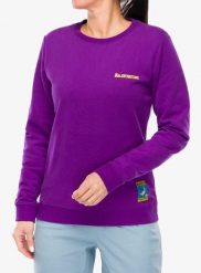 Bluza damska bez kaptura La Sportiva Climbing on the Moon Sweatshirt. Fioletowe bluzy damskie La Sportiva, l, bez wzorów, z bawełny, bez ramiączek, bez kaptura. Za 307.99 zł.