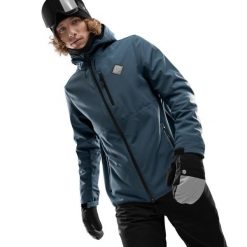 Męska kurtka snowboardowa Sporty zimowe Siroko W2 Monsoon. Niebieskie kurtki męskie SIROKO, na zimę, l, bez wzorów, z softshellu, bez kaptura, narciarskie. W wyprzedaży za 330.95 zł.