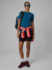 4F Legginsy kolarki trekkingowe damskie - czarne M. Czarne szorty damskie 4F, bez wzorów, z podwyższonym stanem. Za 129.99 zł.