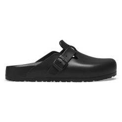 Klapki Birkenstock Boston Eva M 1002314 czarne. Czarne klapki męskie bez wzorów, z tworzywa sztucznego, bez zapięcia. Za 465.72 zł.
