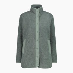 Bluza damska turystyczna CMP 34P0666. Zielone bluzy damskie CMP, bez wzorów, z polaru, sportowe, bez ramiączek, bez kaptura. Za 363.05 zł.