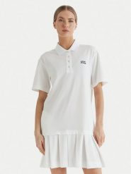 JOOP! Jeans Sukienka codzienna Tadena 30100680 Biały Regular Fit. Białe sukienki damskie JOOP! Jeans, na co dzień, xl, bez wzorów, z jeansu, bez kołnierzyka, bez ramiączek, proste. Za 799.99 zł.