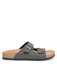 Inblu Klapki NU000012 022 Khaki. Brązowe klapki męskie Inblu, bez wzorów, z tworzywa sztucznego, bez zapięcia. Za 119.99 zł.