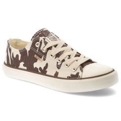 Trampki damskie Big Star, tekstylna cholewka zwierzęcy print sznurowany fason klasyczna gumowa podeszwa okrągły nosek, brązowe, TT274771. Brązowe trampki i tenisówki damskie BIG STAR, bez wzorów, z gumy, bez zapięcia. Za 129.00 zł.