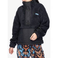 Bluza polarowa damska Kavu Rockhaven. Czarne bluzy damskie KAVU, m, bez wzorów, z polaru, bez ramiączek, bez kaptura. Za 293.99 zł.