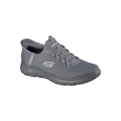 Buty sportowe Sneakersy męskie, Skechers Slip-Ins Summits - High Range. Czarne buty sportowe męskie Skechers, bez wzorów, bez zapięcia, trekkingowe. Za 379.99 zł.