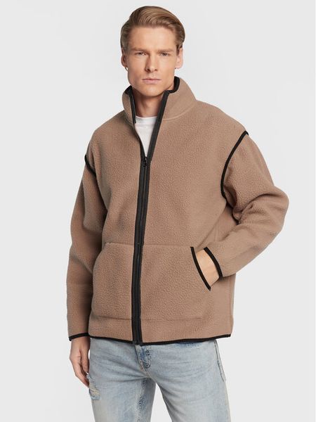 Redefined Rebel Polar Gregory 213184 Beżowy Loose Fit. Brązowe bluzy sportowe męskie Redefined Rebel, m, bez wzorów, z polaru, bez kaptura. Za 109.99 zł.