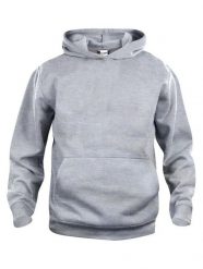 Clique Basic Hoody Junior szary melanż, bluza z kapturem wytrzymała – grey. Szare bluzy damskie CLIQUE, bez wzorów, z bawełny, bez ramiączek, z kapturem. Za 145.21 zł.