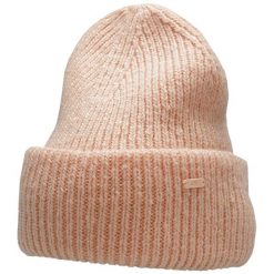 Czapka damska 4F. Czerwone czapki damskie 4F, na zimę, bez wzorów, z materiału, sportowe. Za 47.99 zł.