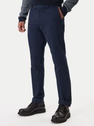 BOSS Spodnie garniturowe C-Genius 50555035 Granatowy Slim Fit. Niebieskie eleganckie spodnie męskie Boss, bez wzorów, z bawełny. Za 699.99 zł.