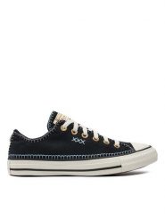 Converse Trampki Chuck Taylor All Star Crafted Stitching Ox A07546C Czarny. Czarne trampki i tenisówki damskie Converse, bez wzorów, z materiału, bez zapięcia. Za 219.99 zł.