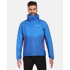 Męska kurtka typu hardshell Kilpi HURRICANE-M. Niebieskie kurtki męskie Kilpi, m, bez wzorów, z hardshellu, sportowe, bez kaptura. Za 835.17 zł.