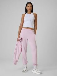 4F Spodnie dresowe joggery z modalem damskie - fioletowe M. Czerwone spodnie dresowe damskie 4F, bez wzorów, z dresówki, sportowe. Za 159.99 zł.