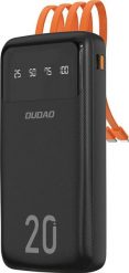 Dudao K6Pro+ 20000 mAh USB 10W czarny. Czarne powerbanki . Za 89.90 zł.