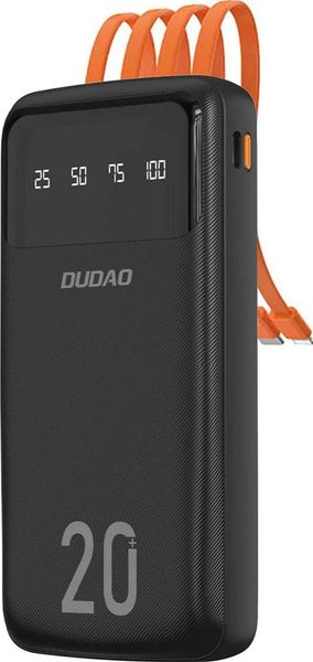 Dudao K6Pro+ 20000 mAh USB 10W czarny. Czarne powerbanki . Za 89.90 zł.