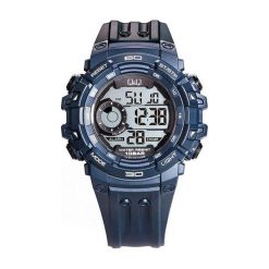 Zegarek Q&Q Męski M156-003 Dual Time czarny. Czarne zegarki męskie Q&Q, bez wzorów. Za 109.00 zł.
