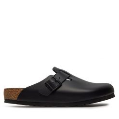 Klapki Birkenstock. Czarne klapki męskie Birkenstock, bez wzorów, bez zapięcia. Za 439.99 zł.