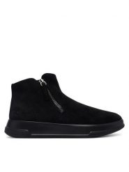 ECCO Botki Move W 22382305001 Czarny. Czarne botki damskie ecco, bez wzorów, ze skóry, bez obcasa, na płaskiej podeszwie, bez zapięcia. Za 579.99 zł.