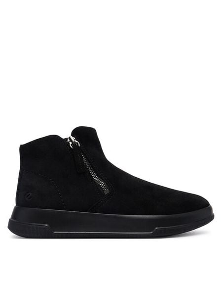 ECCO Botki Move W 22382305001 Czarny. Czarne botki damskie ecco, bez wzorów, ze skóry, bez obcasa, na płaskiej podeszwie, bez zapięcia. Za 579.99 zł.