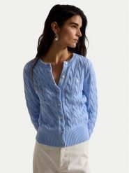 Polo Ralph Lauren Kardigan 211971868513 Niebieski jasny Slim Fit. Niebieskie kardigany damskie Polo Ralph Lauren, s, bez wzorów, z bawełny, bez kołnierzyka. Za 1,199.00 zł.
